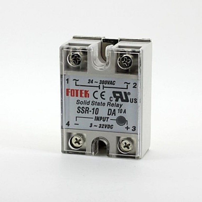 FOTEK Solid State Relay Single-phase SSR-10DA DC-AC 3-32V/24-380V 10A