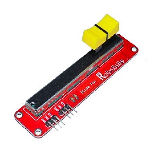 FR4 + Aluminum Alloy Electronic Slide Potentiometer Module for Arduino - Red + Black + Yellow