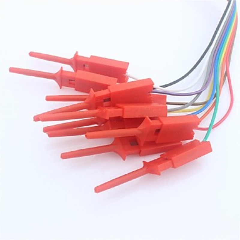 Quick Wire Connection Clip for Logic Analyzer Test - Red (10 PCS)