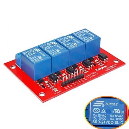 Four Relay -24V (Red)