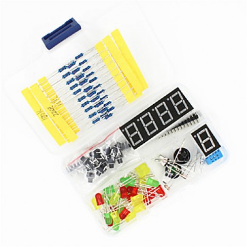 Universal DIY Components Kit Set for Arduino - Black + Blue + Multicolor