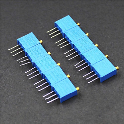 3296 Potentiometer 3-Pin 10kohm Adjustable Resistors - Blue (10 PCS)