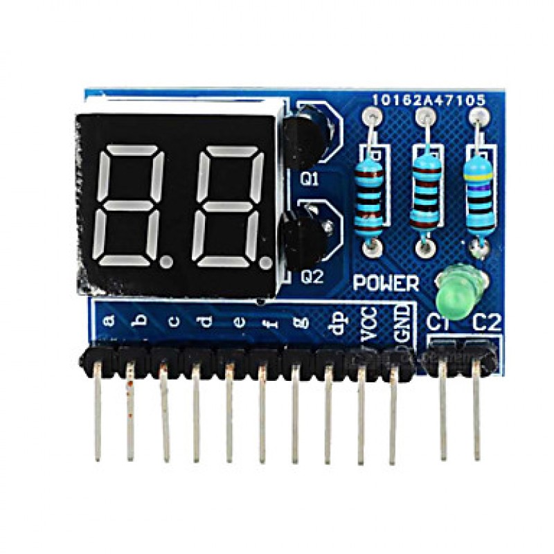 2-Digit Common Anode 0.36quot; Digital Display Module for Arduino+Raspberry Pi - Blue