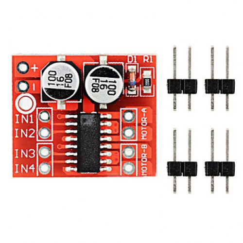 2~10V Dual H-bridge Motor Driver Module Over-heat Protection PWM Speed Adjust