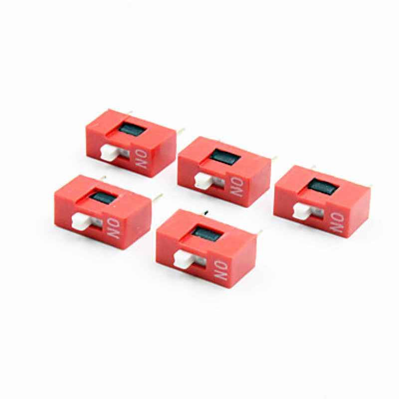 YS4 1-digit DIP Switch - Red + White (5 PCS)